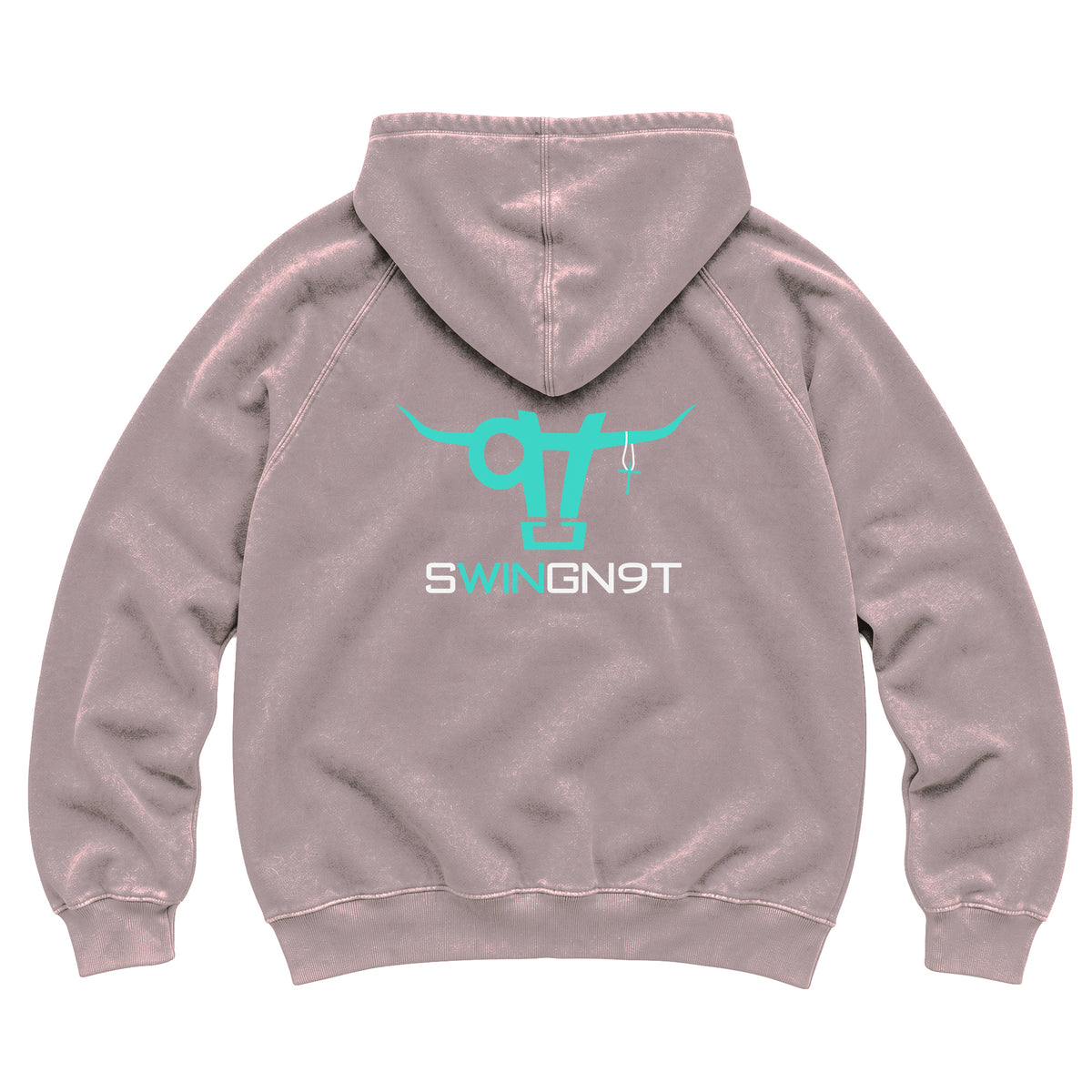 SwingN9T Hoodie / Vintage Zinc / back on white