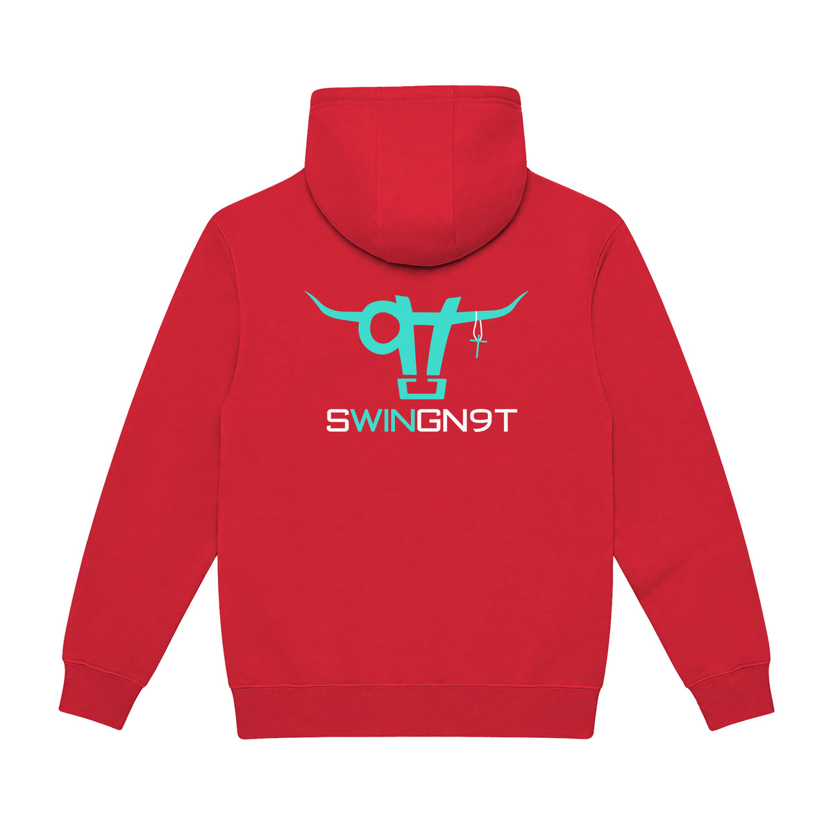 SwingN9T Hoodie / Red / back on white
