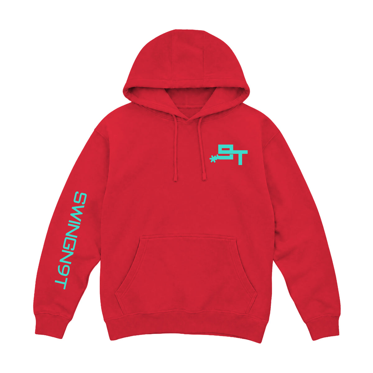 SwingN9T Hoodie / Red / front on white
