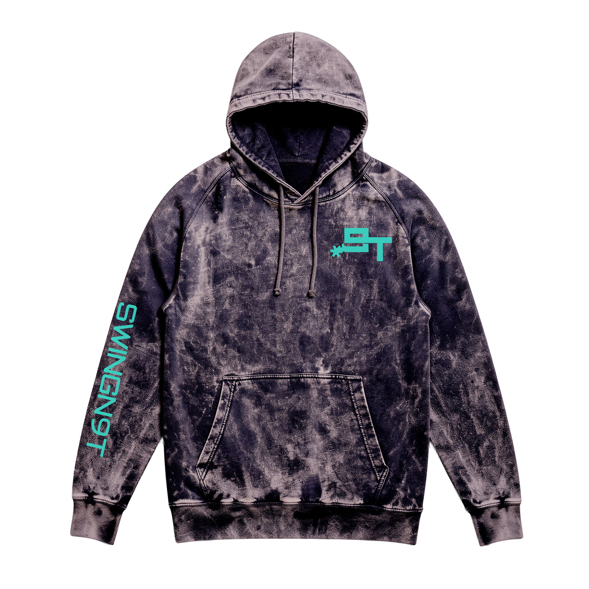 SwingN9T Hoodie / Cloud Black / front on white
