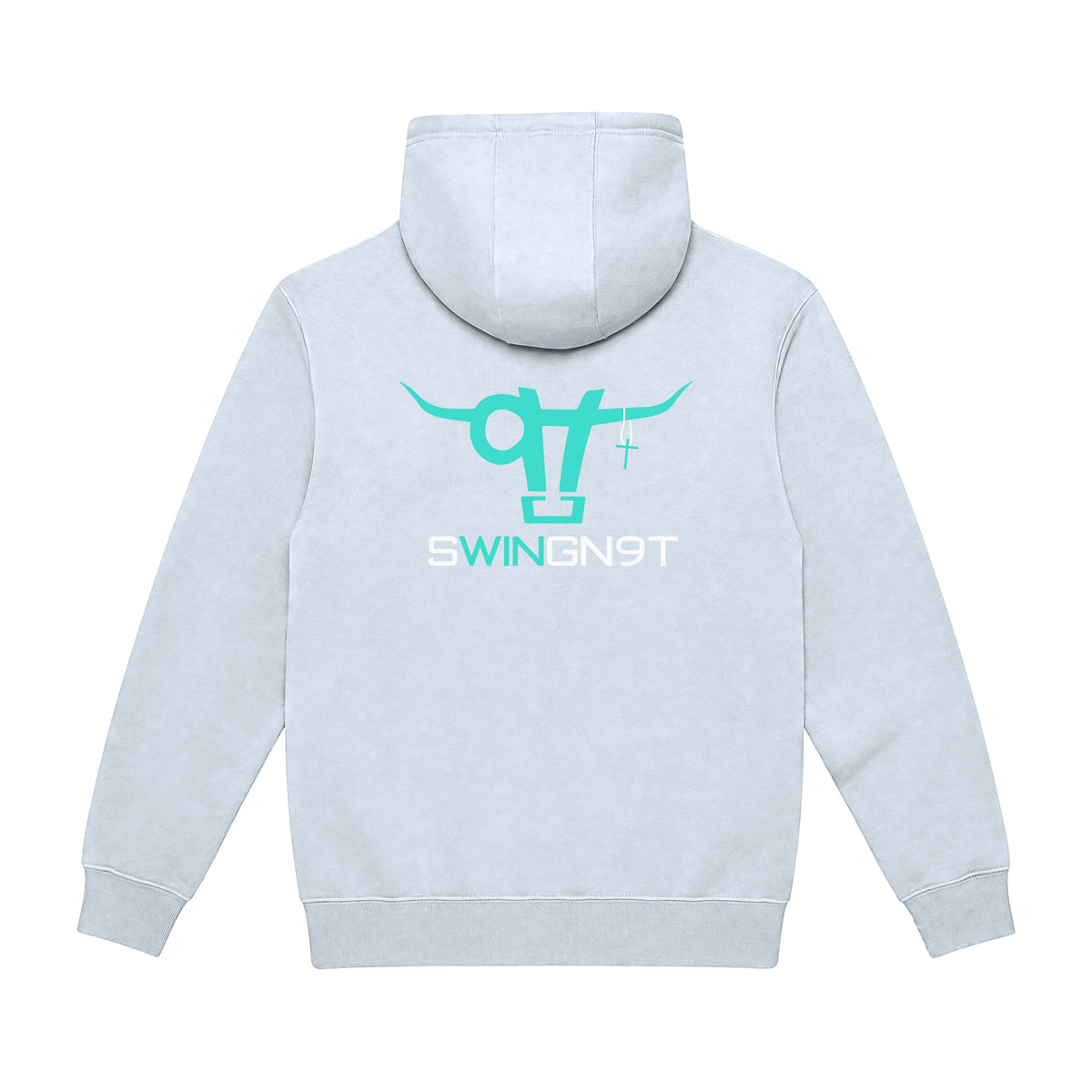 SwingN9T Hoodie / White / back on white