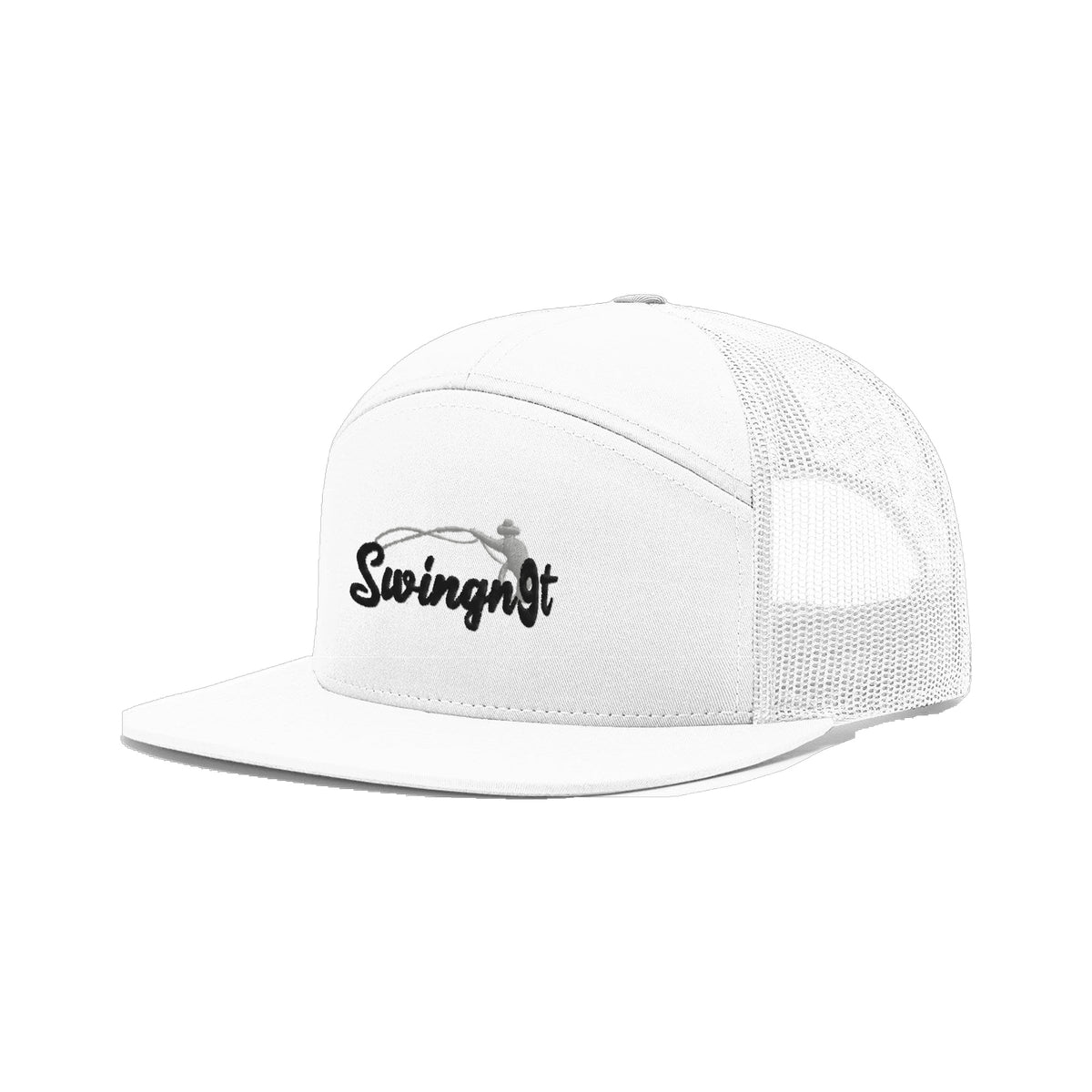 SwingN9T Roping Richardson 168 Hat / White / Black/Grey / angle on white
