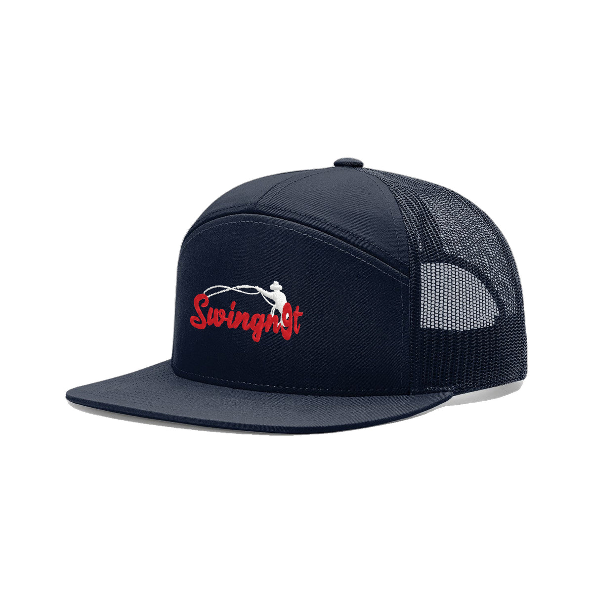 SwingN9T Roping Richardson 168 Hat / Navy / Red/White / angle on white