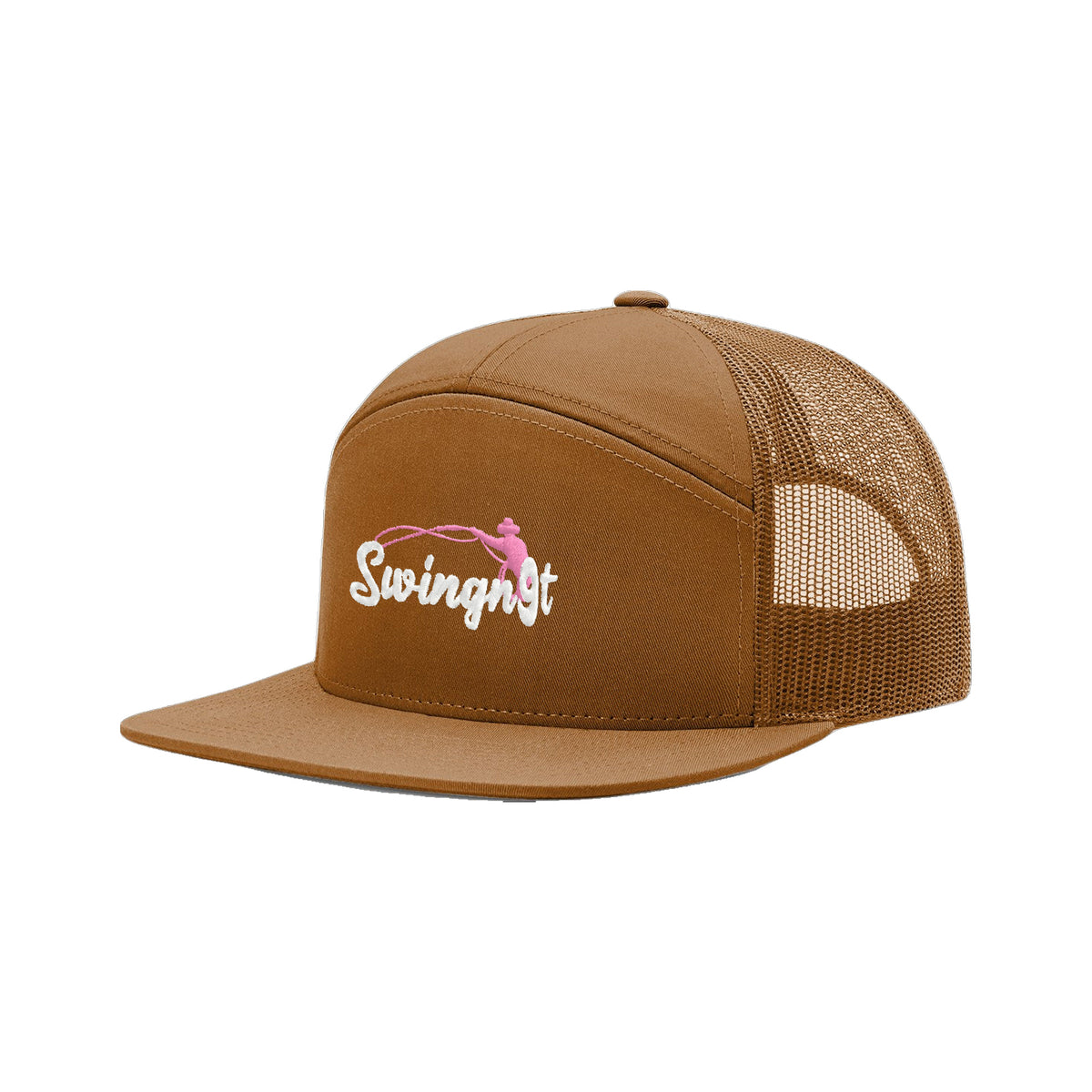 SwingN9T Roping Richardson 168 Hat / Caramel / White/Pink / angle on white