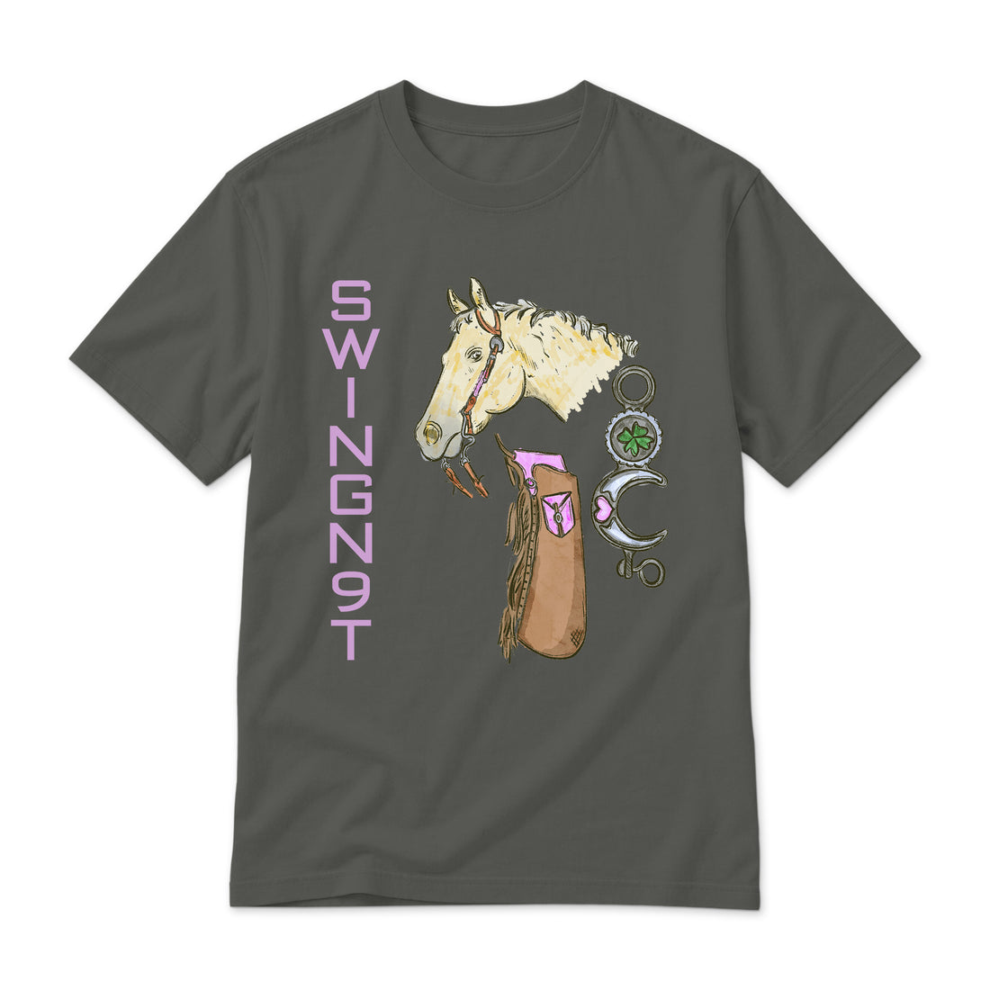 Midnight Mystic T-shirt / Pepper / front on white