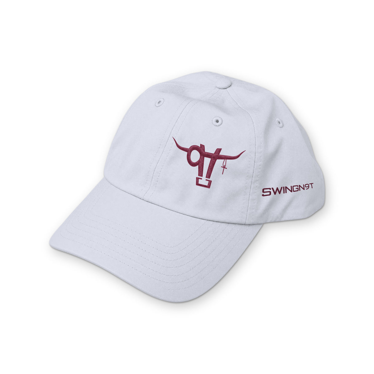 Richardson 220 (Grey) / Grey / Maroon / angle on white