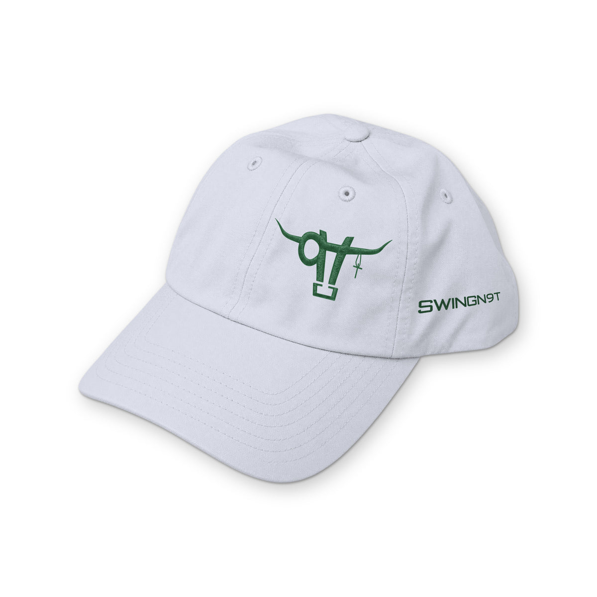 Richardson 220 (Grey) / Grey / Dark Green / angle on white