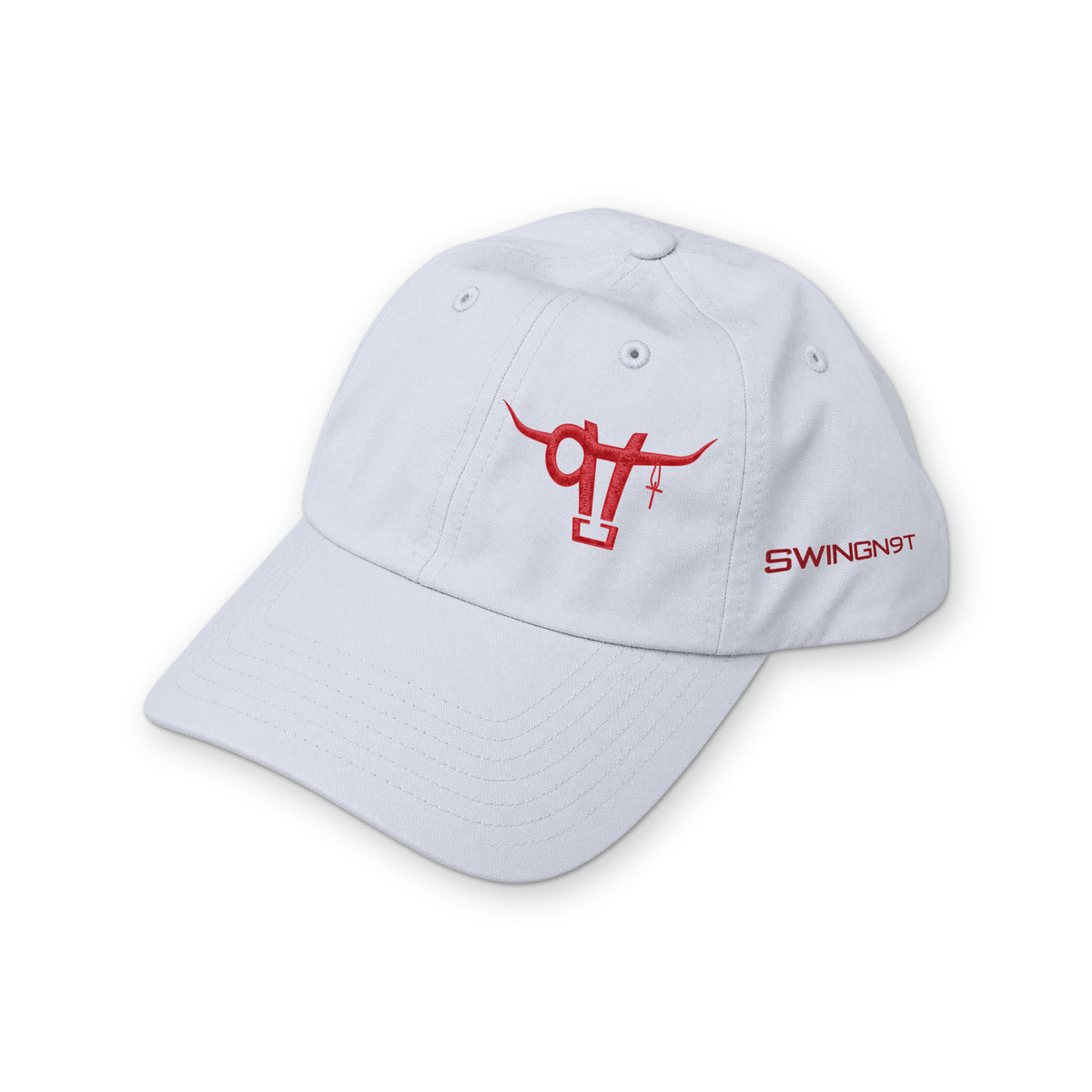Richardson 220 (Grey) / Grey / Red / angle on white