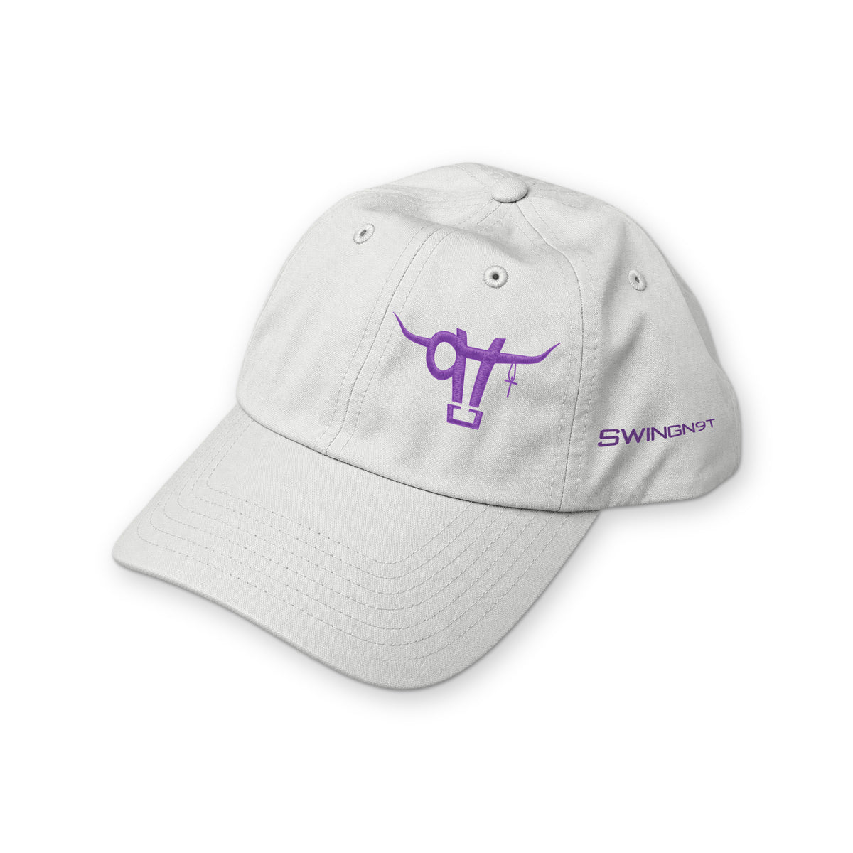 Richardson 220 (White) / White / Purple / angle on white