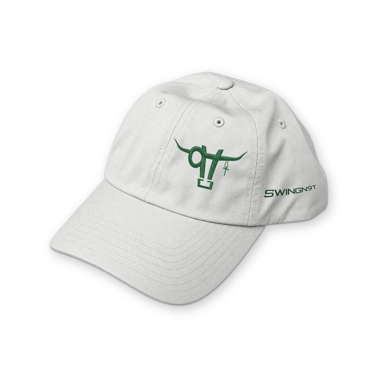 Richardson 220 (White) / White / Dark Green / angle on white