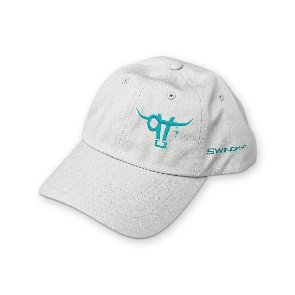 Richardson 220 (White) / White / Teal / angle on white
