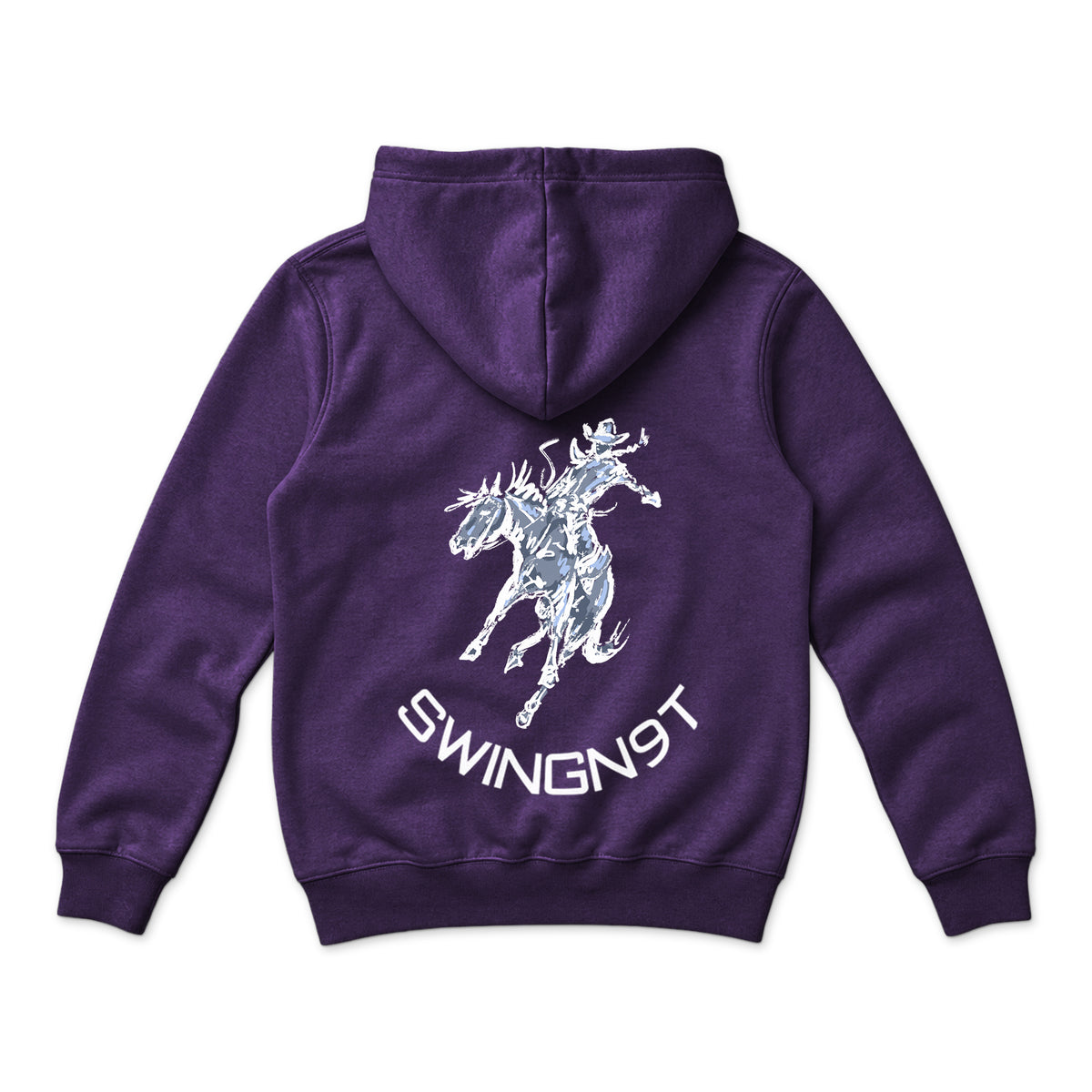 High Voltage Kids Hoodie / Purple / back on white