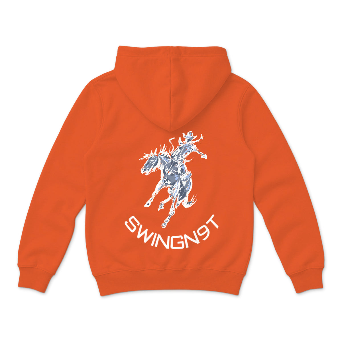 High Voltage Kids Hoodie / Orange / back on white