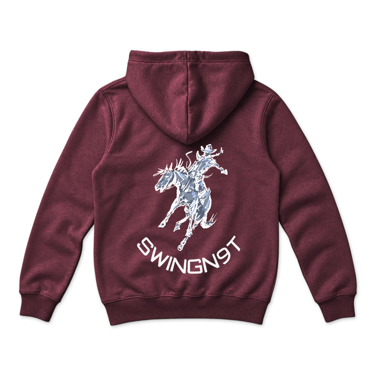High Voltage Kids Hoodie / Maroon / back on white
