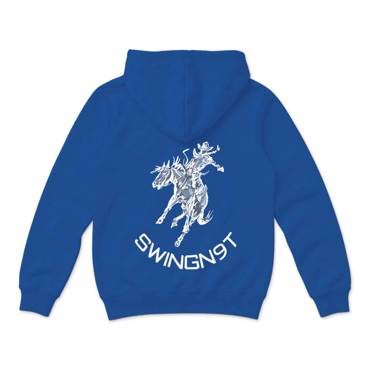 High Voltage Kids Hoodie / Royal / back on white