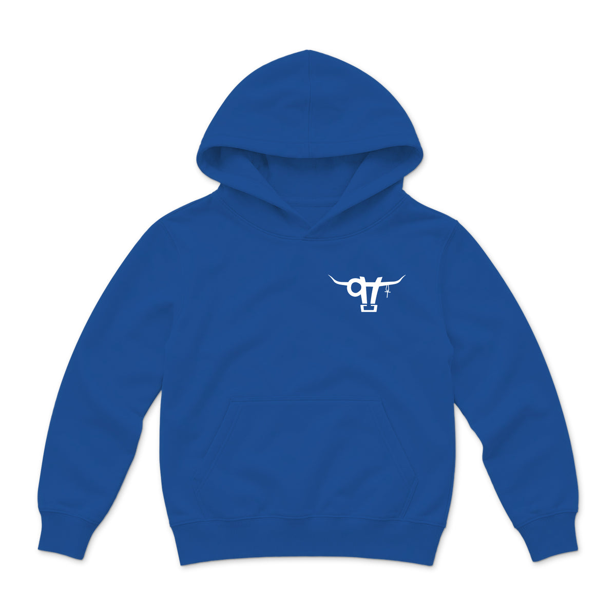 High Voltage Kids Hoodie / Royal / front on white