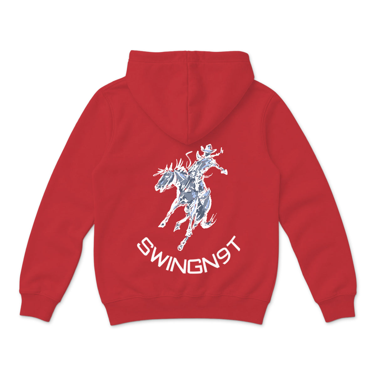 High Voltage Kids Hoodie / Red / back on white
