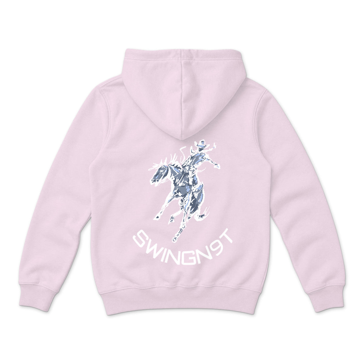 High Voltage Kids Hoodie / Light Pink / back on white