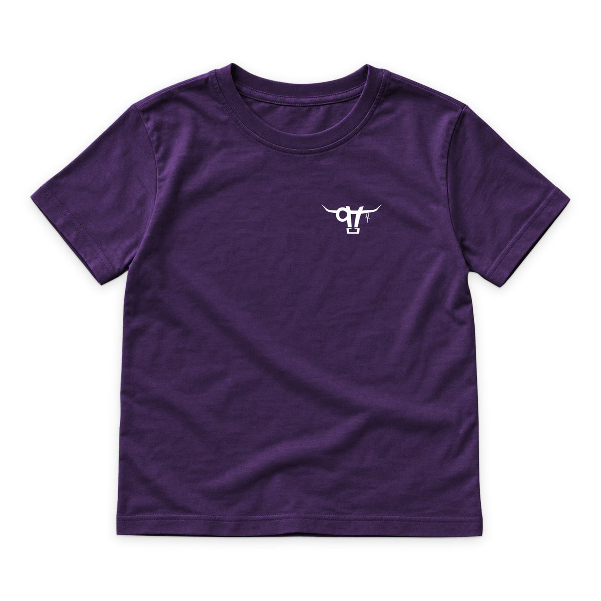 SWINGN9T Kid T-Shirt — Purple — front view on white