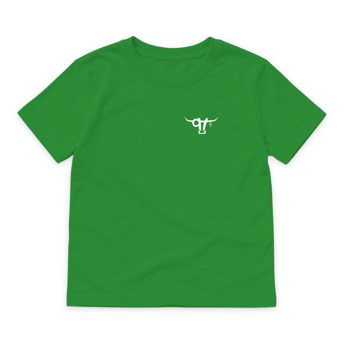 SWINGN9T Kid T-Shirt — Irish Green — front view on white