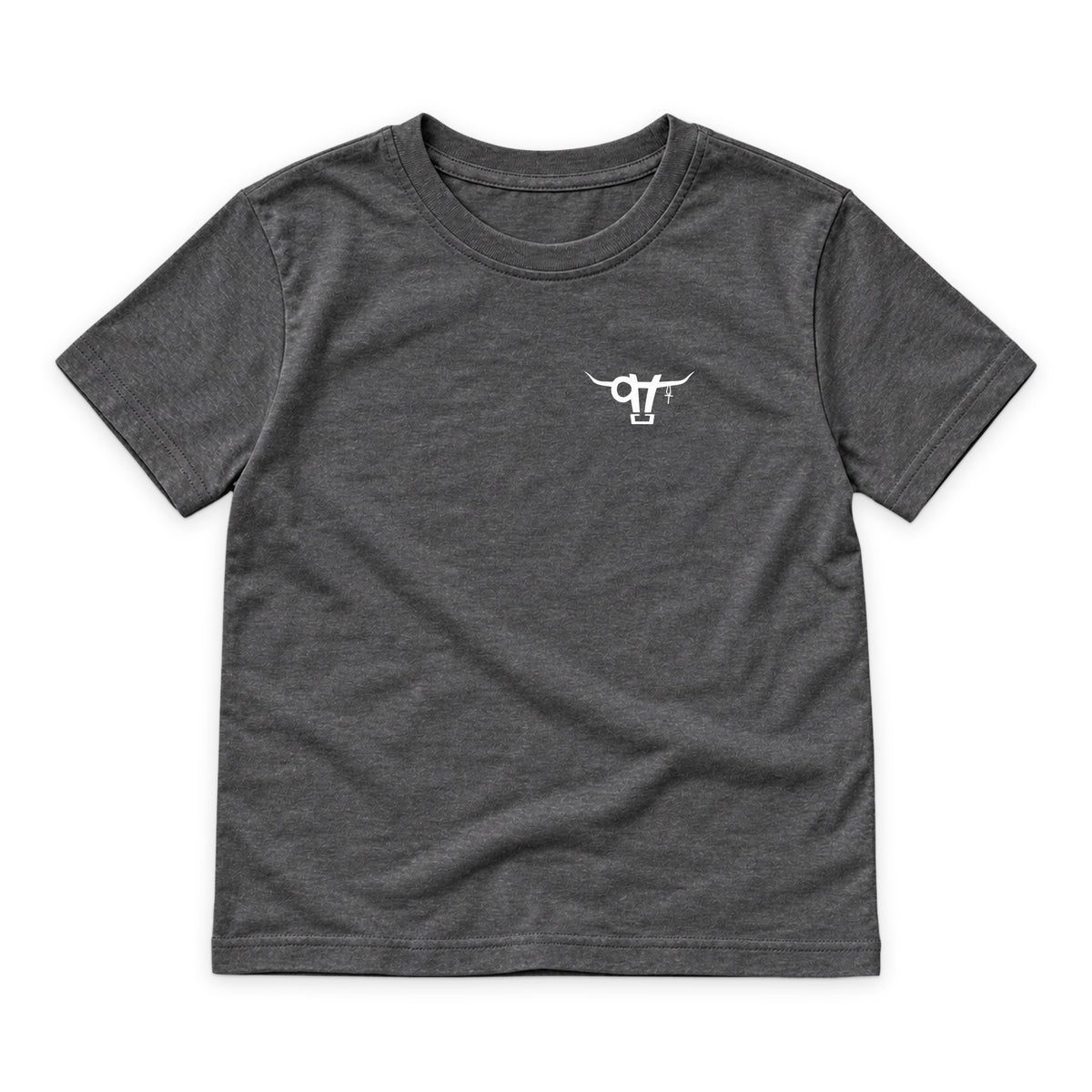 SWINGN9T Kid T-Shirt — Dark Heather — front view on white