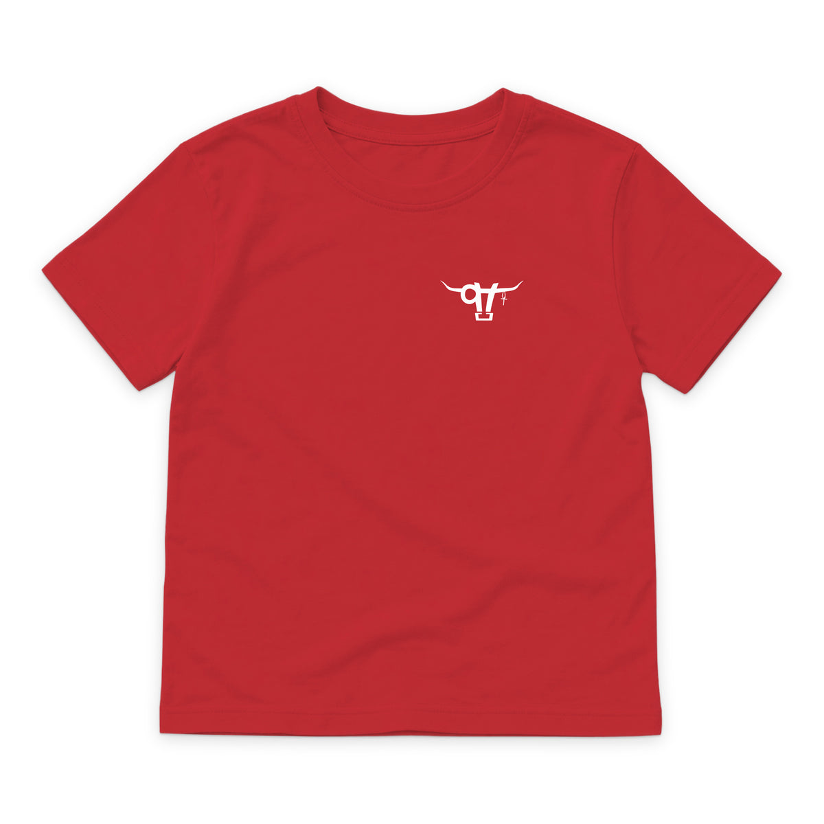 SWINGN9T Kid T-Shirt — Red — front view on white