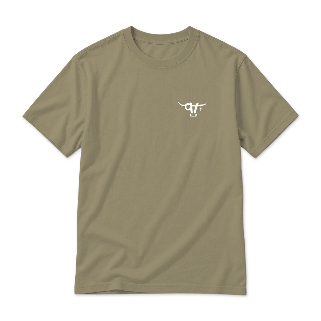 High Voltage T- Shirt — Sage — back view on white