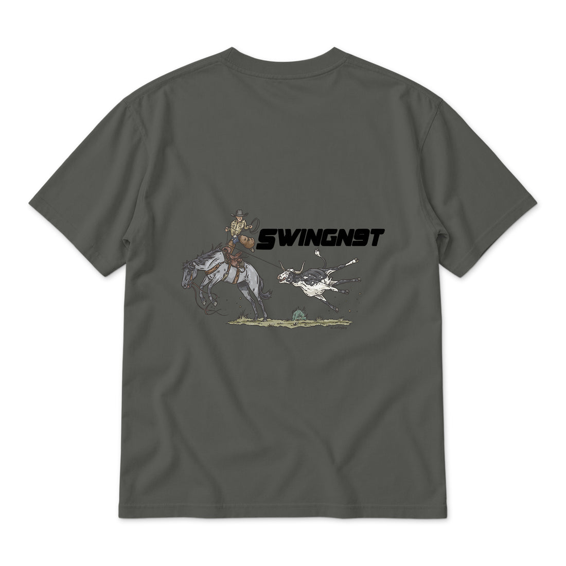 Dally Em Up T- Shirt / Pepper / back on white