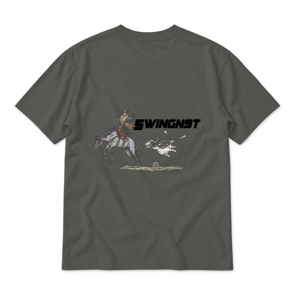 Dally Em Up T- Shirt / Pepper / back on white