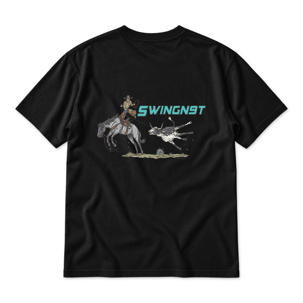 Dally Em Up T- Shirt / Black / back on white