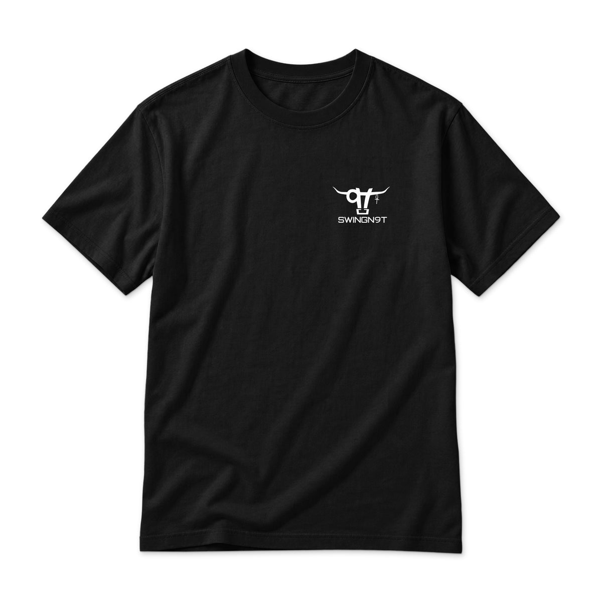 Dally Em Up T- Shirt — Black — front view on white