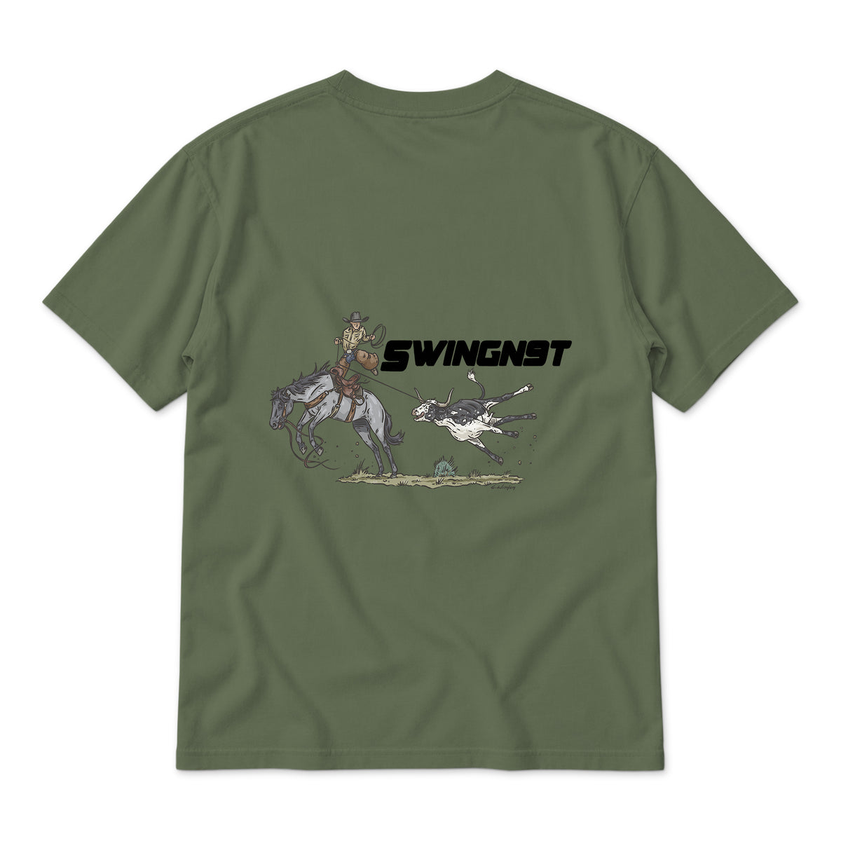 Dally Em Up T- Shirt / Sage / back on white