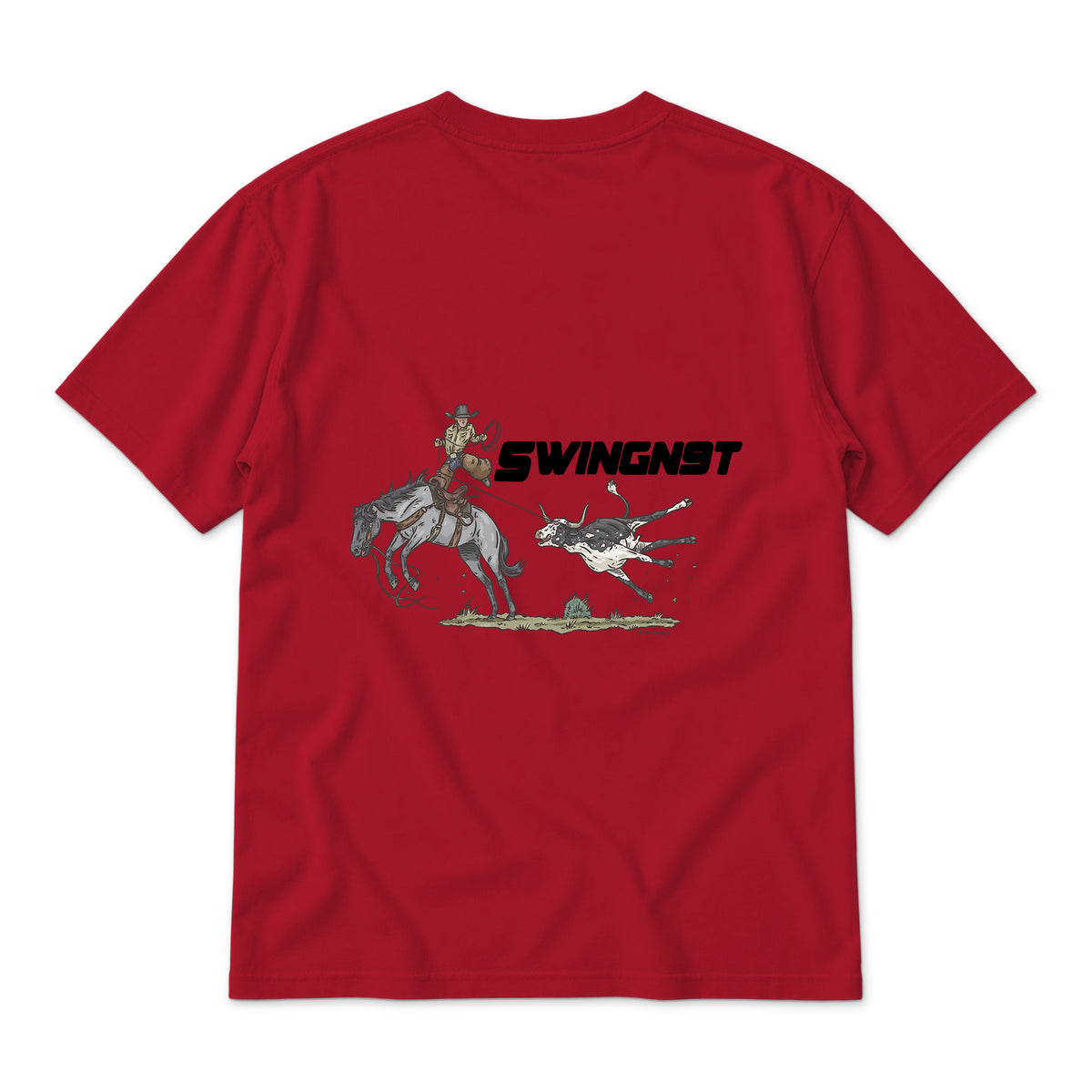 Dally Em Up T- Shirt / Red / back on white