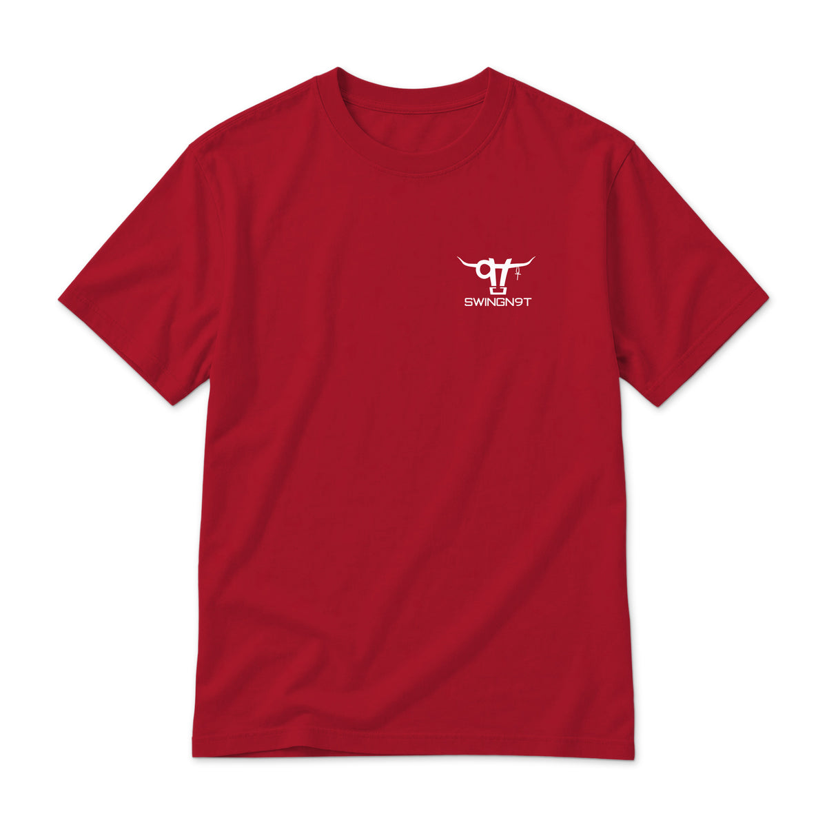 Dally Em Up T- Shirt — Red — front view on white