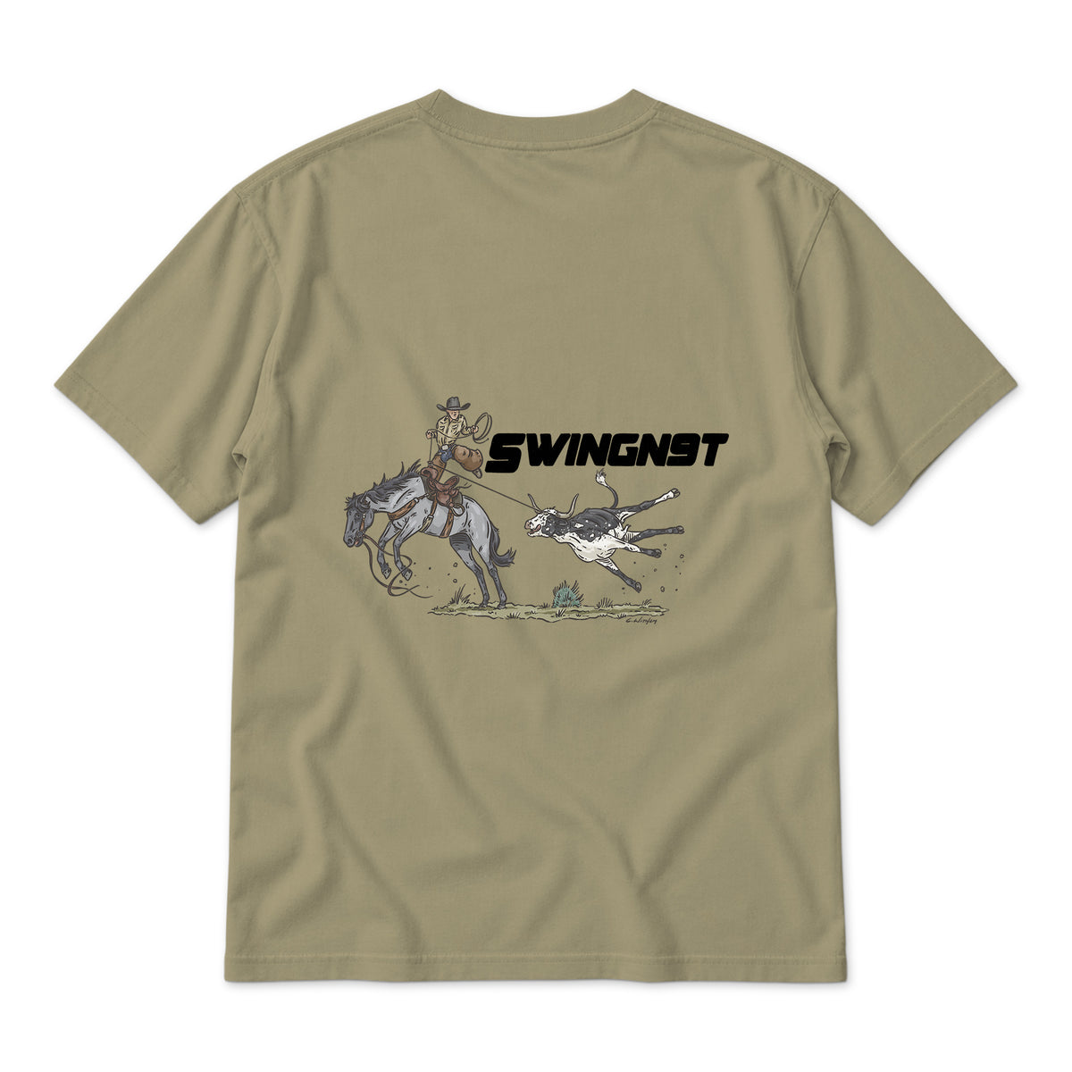 Dally Em Up T- Shirt / Sand / back on white