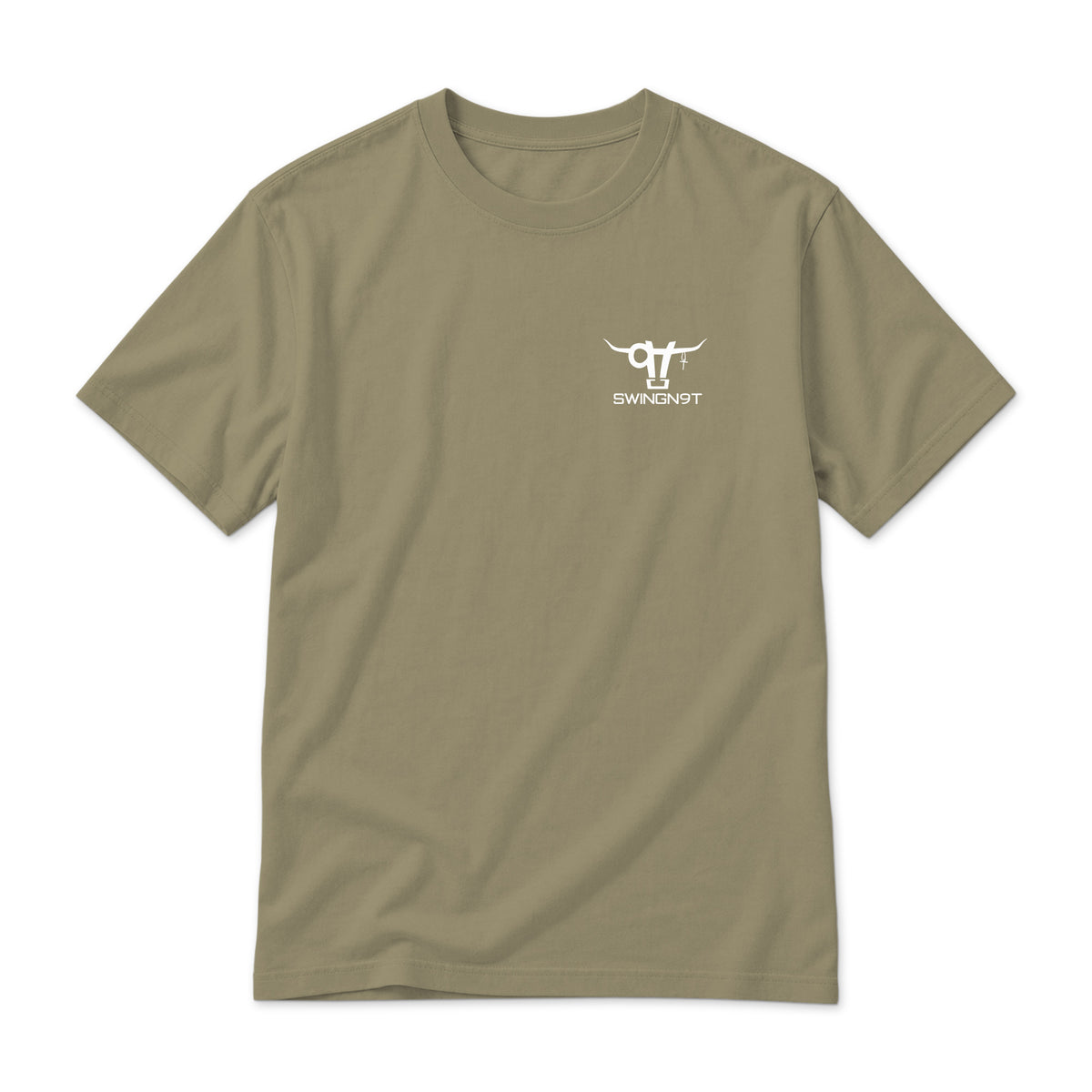 Dally Em Up T- Shirt — Sand — front view on white