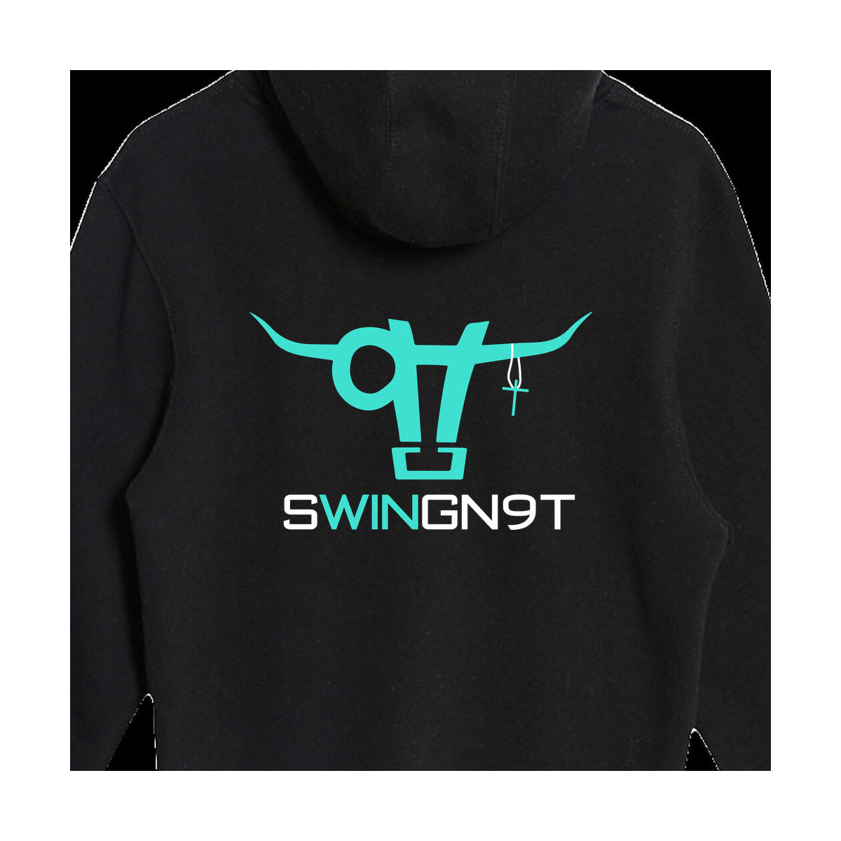 swingn9t original hoodie — detail on white