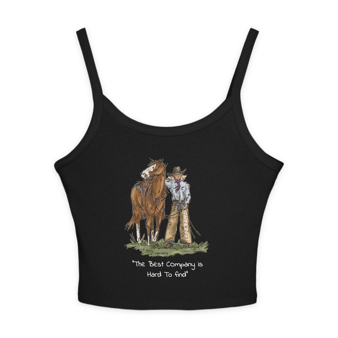 the best company tank top — front on white