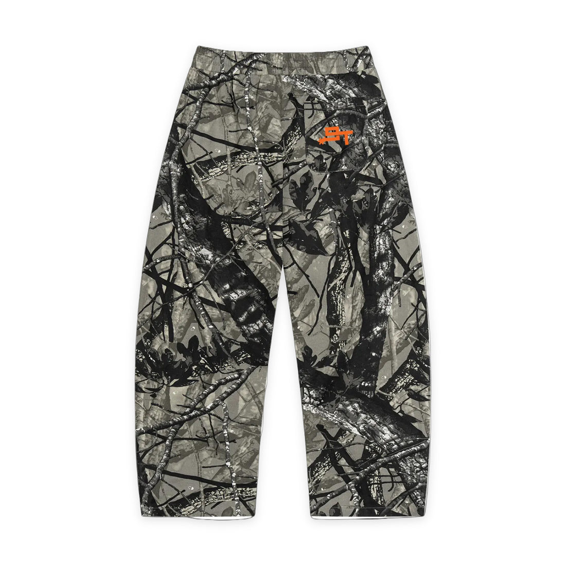Swingn9t Camo Tree Sweatpants — Gray Tree Camo — front on white