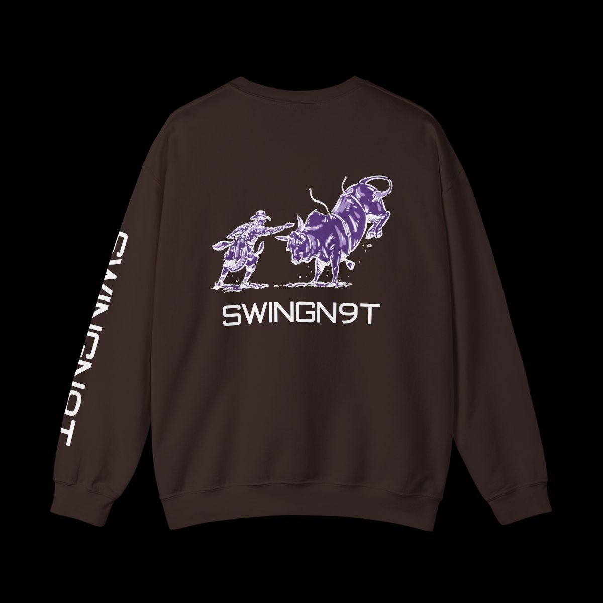 Swingn9t Guardian of the Dirt Crewneck Sweatshirt - Dark Chocolate, back