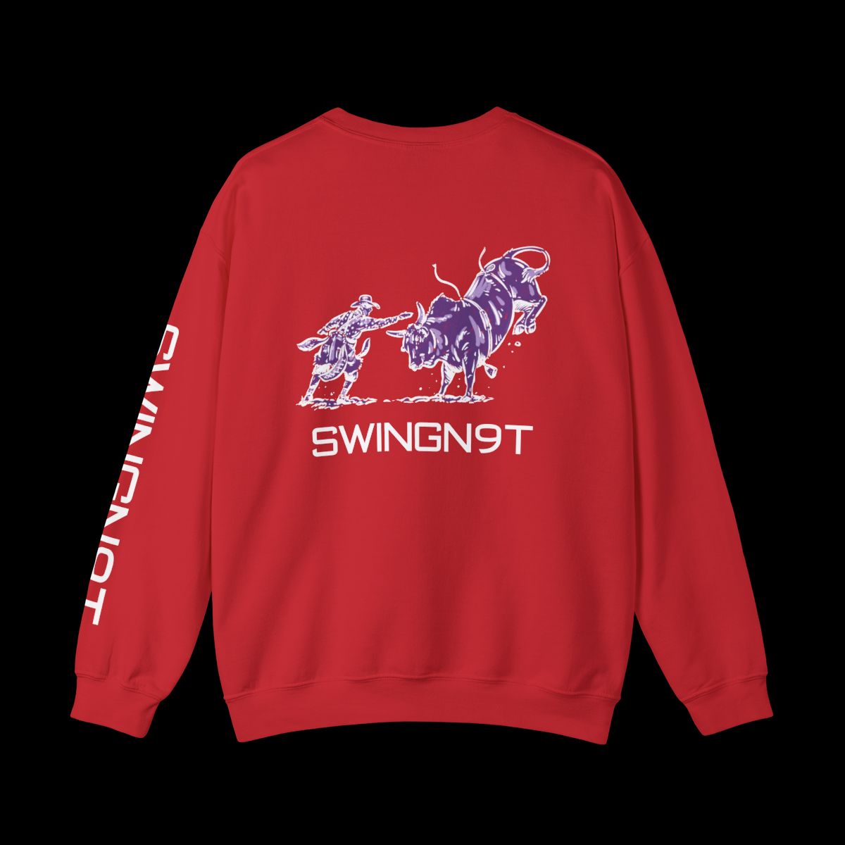 Swingn9t Guardian of the Dirt Crewneck Sweatshirt - Red, back
