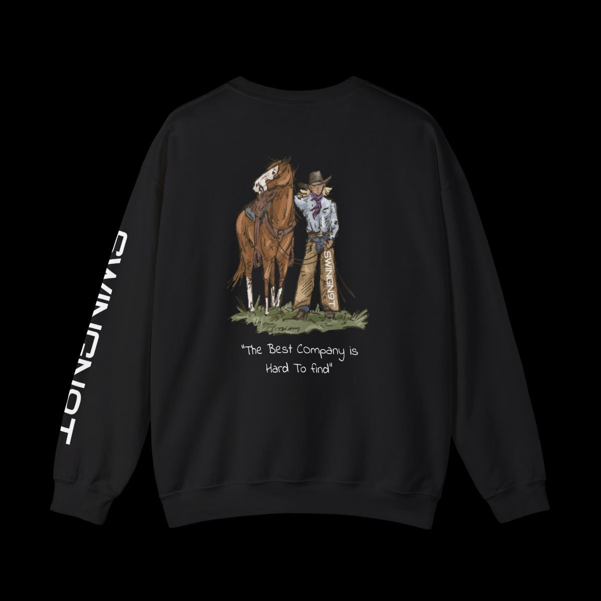 Swingn9t The Best Company Crewneck Sweatshirt - Black, back