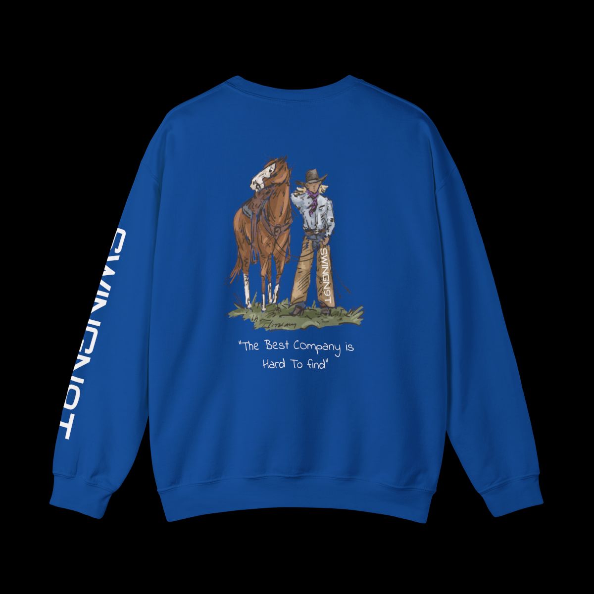 Swingn9t The Best Company Crewneck Sweatshirt - Royal, back