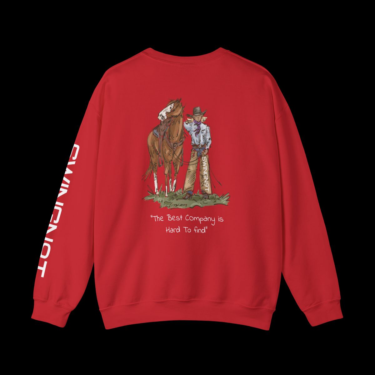 Swingn9t The Best Company Crewneck Sweatshirt - Red, back