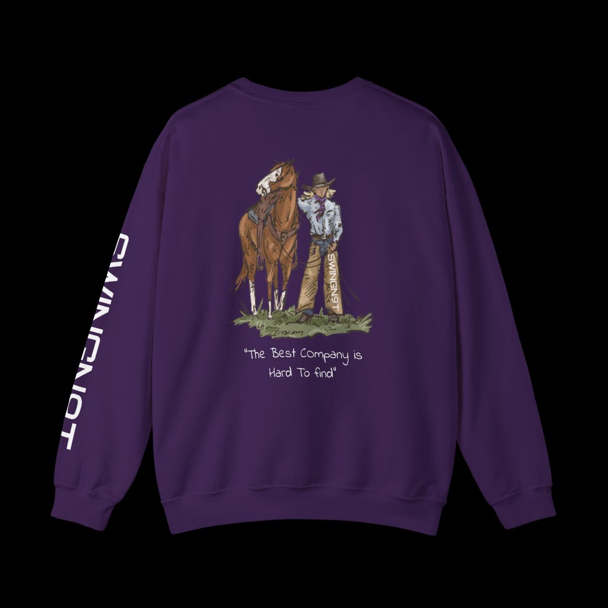 Swingn9t The Best Company Crewneck Sweatshirt - Purple, back