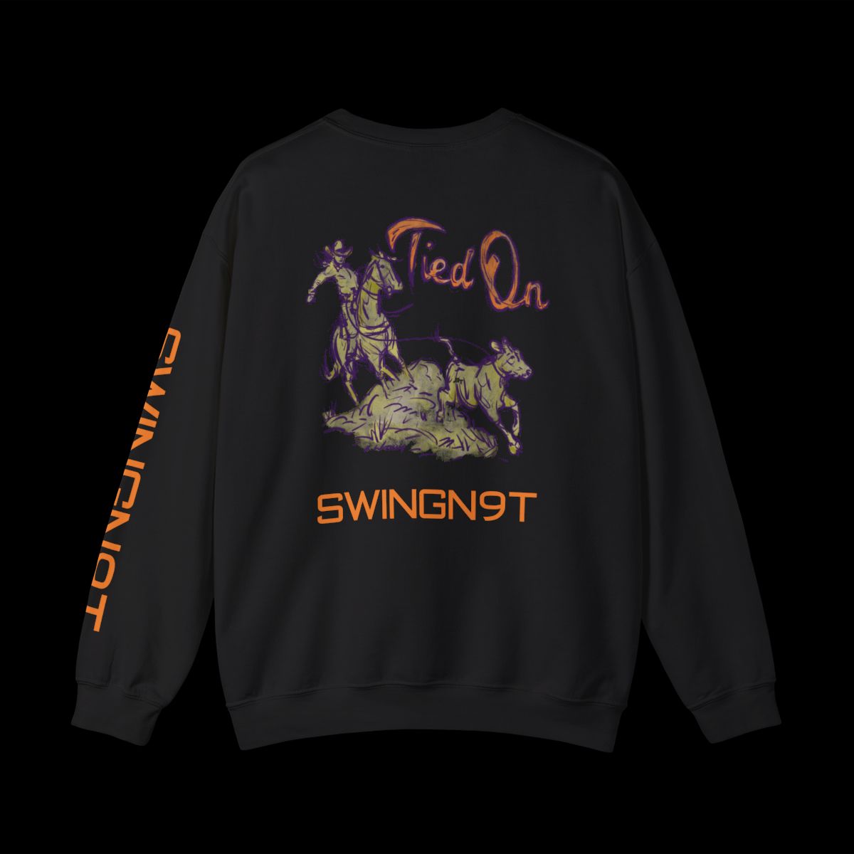 Swingn9t Tied On Branded Crewneck Sweatshirt - Black, back