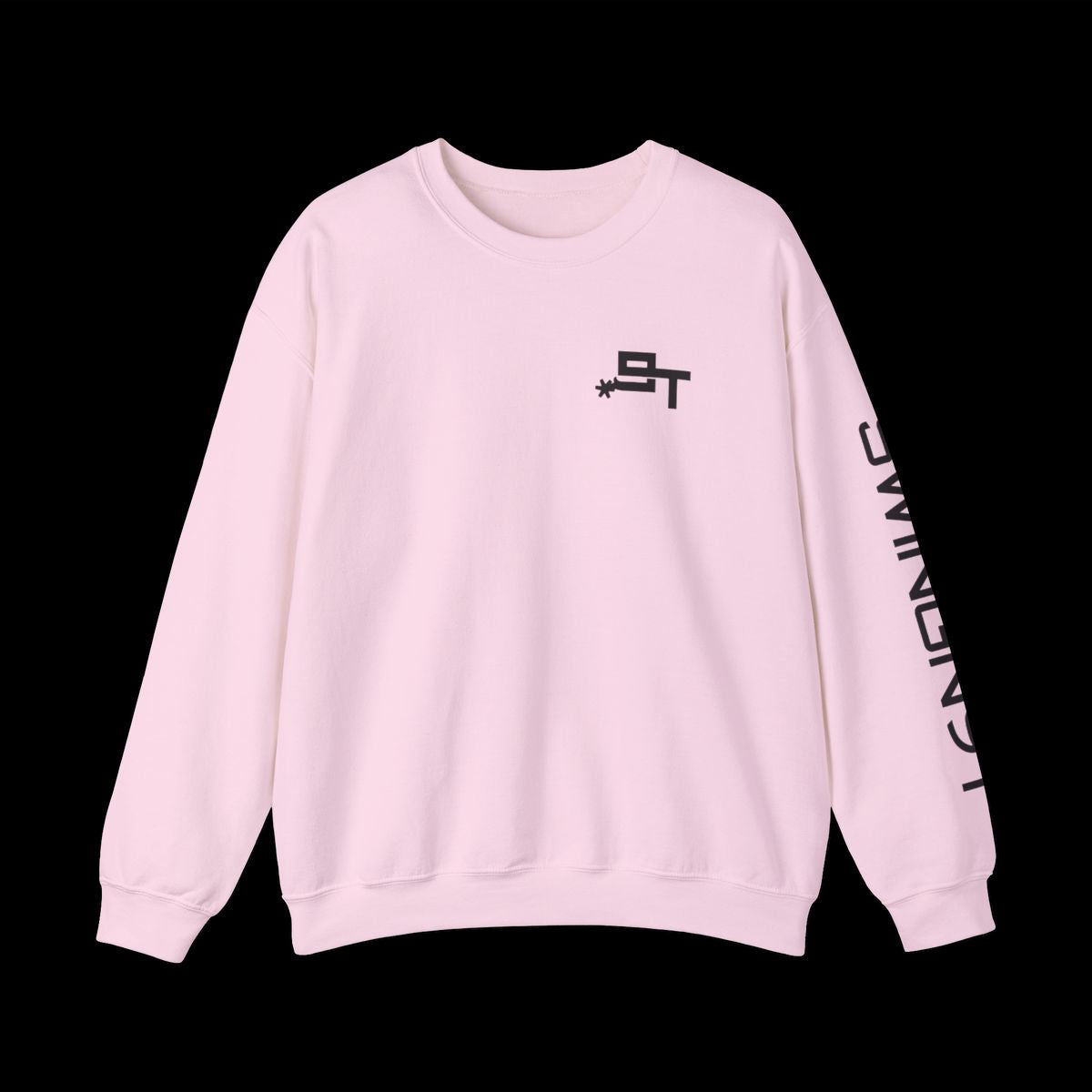 Swingn9t Tied On Branded Crewneck Sweatshirt - Light Pink, front