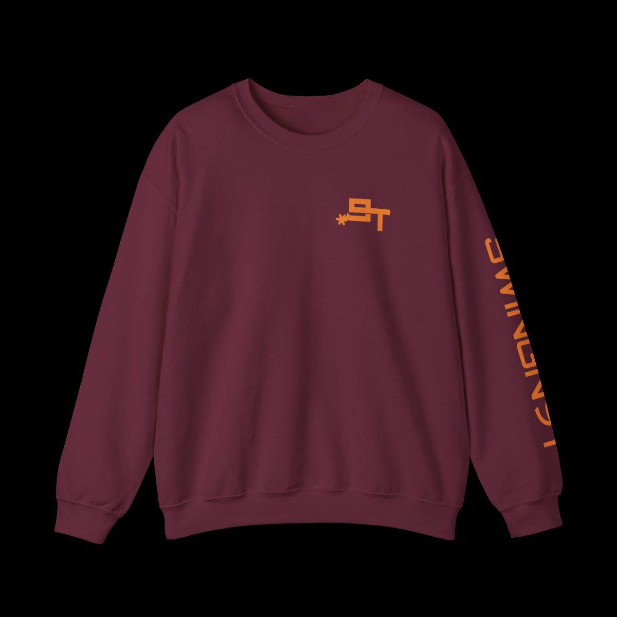 Swingn9t Tied On Branded Crewneck Sweatshirt - Maroon, front