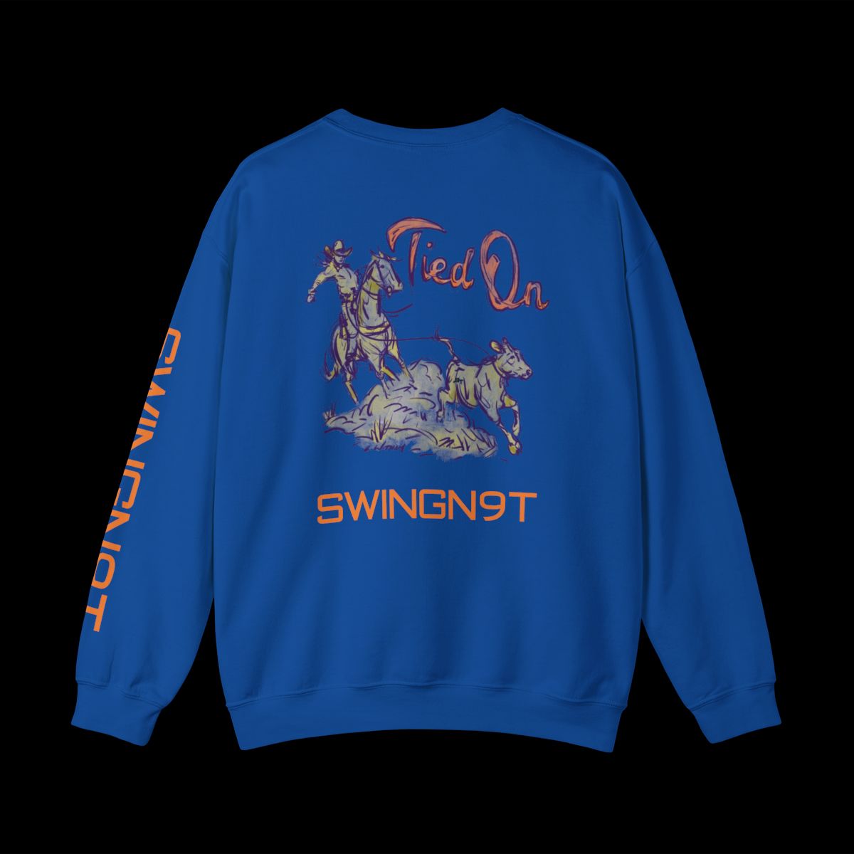 Swingn9t Tied On Branded Crewneck Sweatshirt - Royal, back
