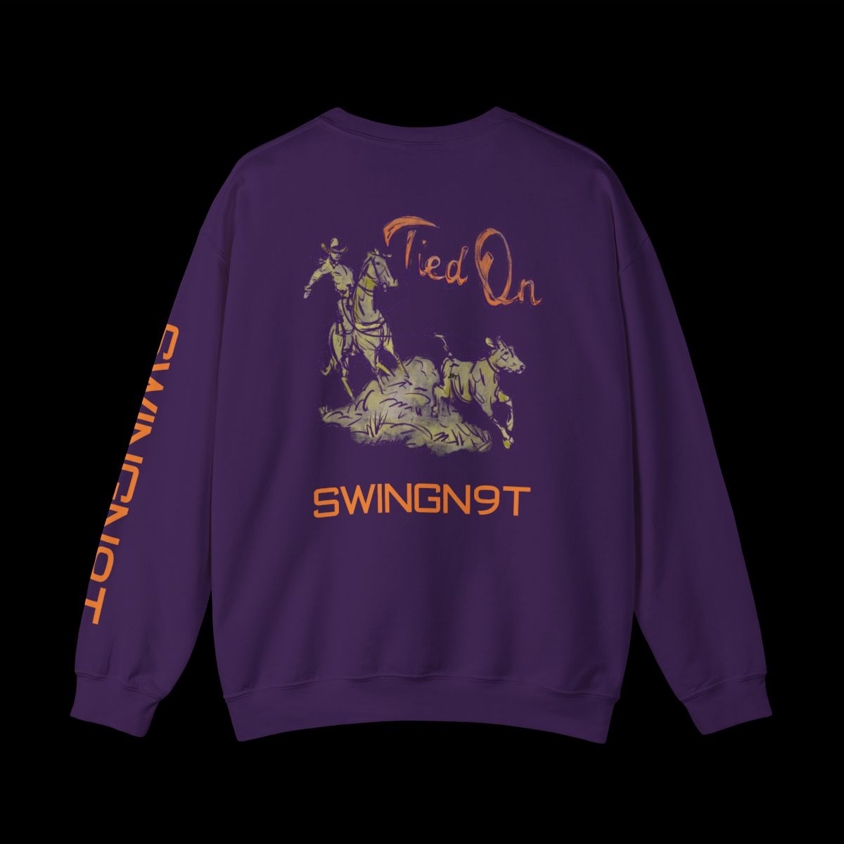 Swingn9t Tied On Branded Crewneck Sweatshirt - Purple, back